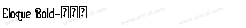 Eloque Bold字体转换